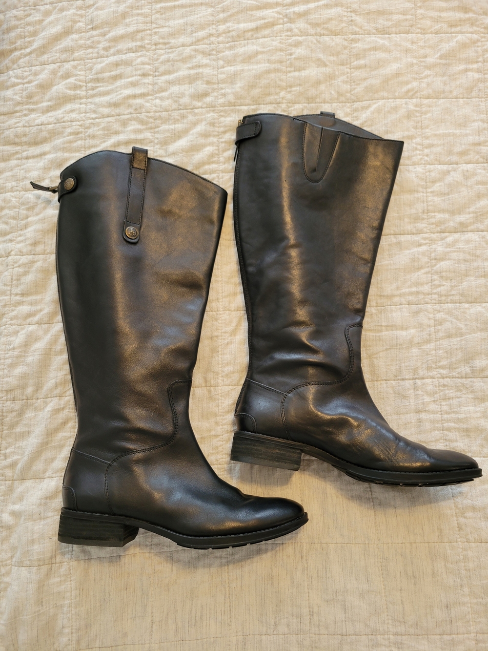 WIDE CALF! Tall "Penny" Leather Riding Boots - Sz 10